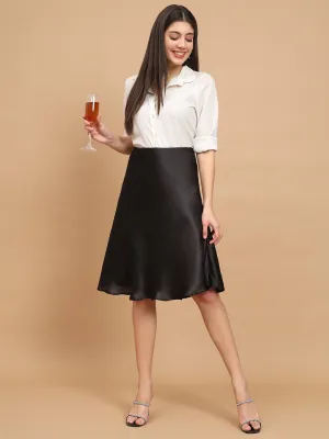 A Line Satin Skirt