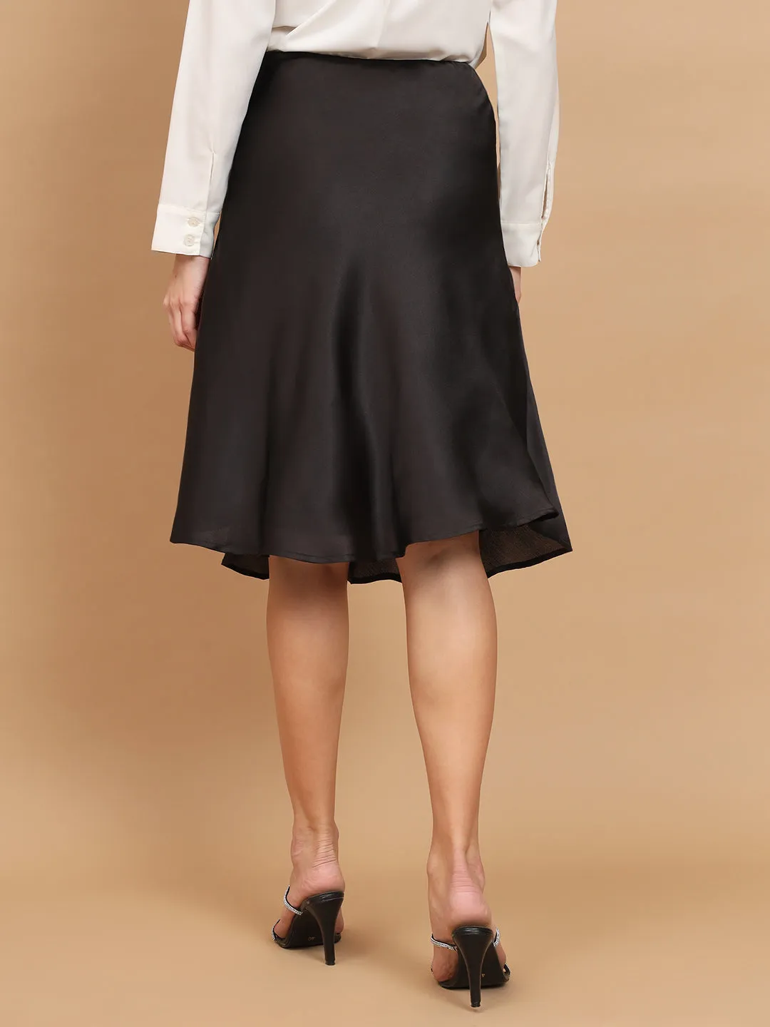 A Line Satin Skirt