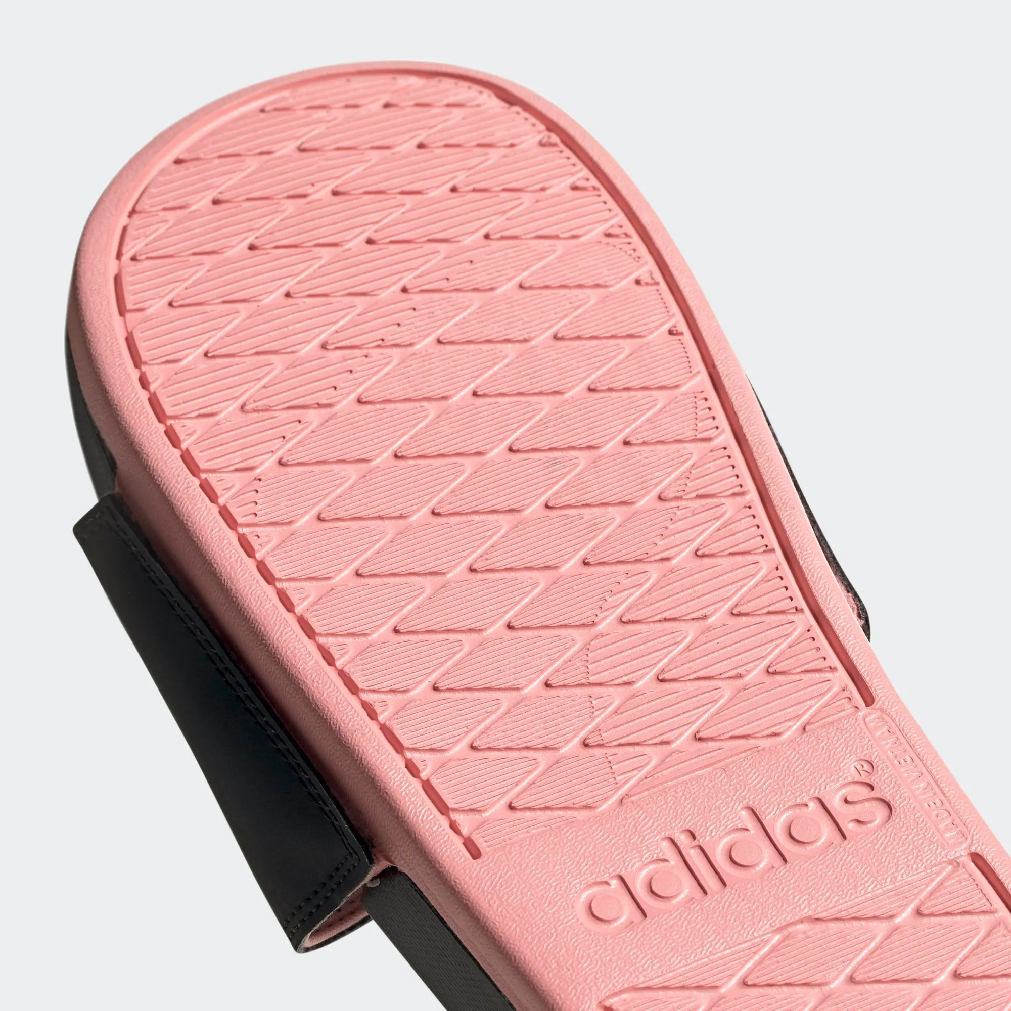 Adidas Adilette Cloudfoam Comfort 3 Stripe Logo "Black Pink" (EG1866)