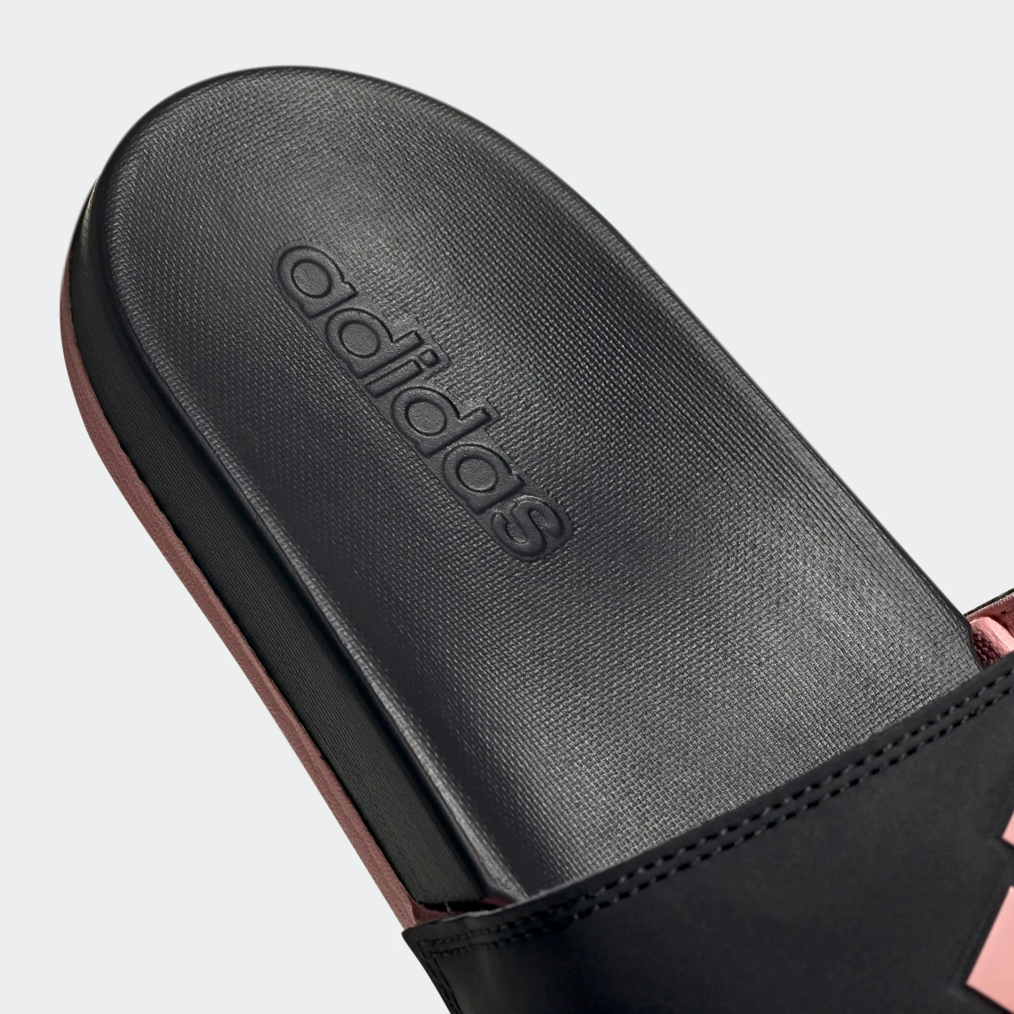 Adidas Adilette Cloudfoam Comfort 3 Stripe Logo "Black Pink" (EG1866)