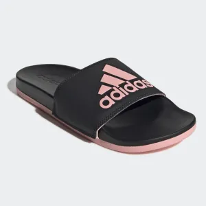Adidas Adilette Cloudfoam Comfort 3 Stripe Logo "Black Pink" (EG1866)
