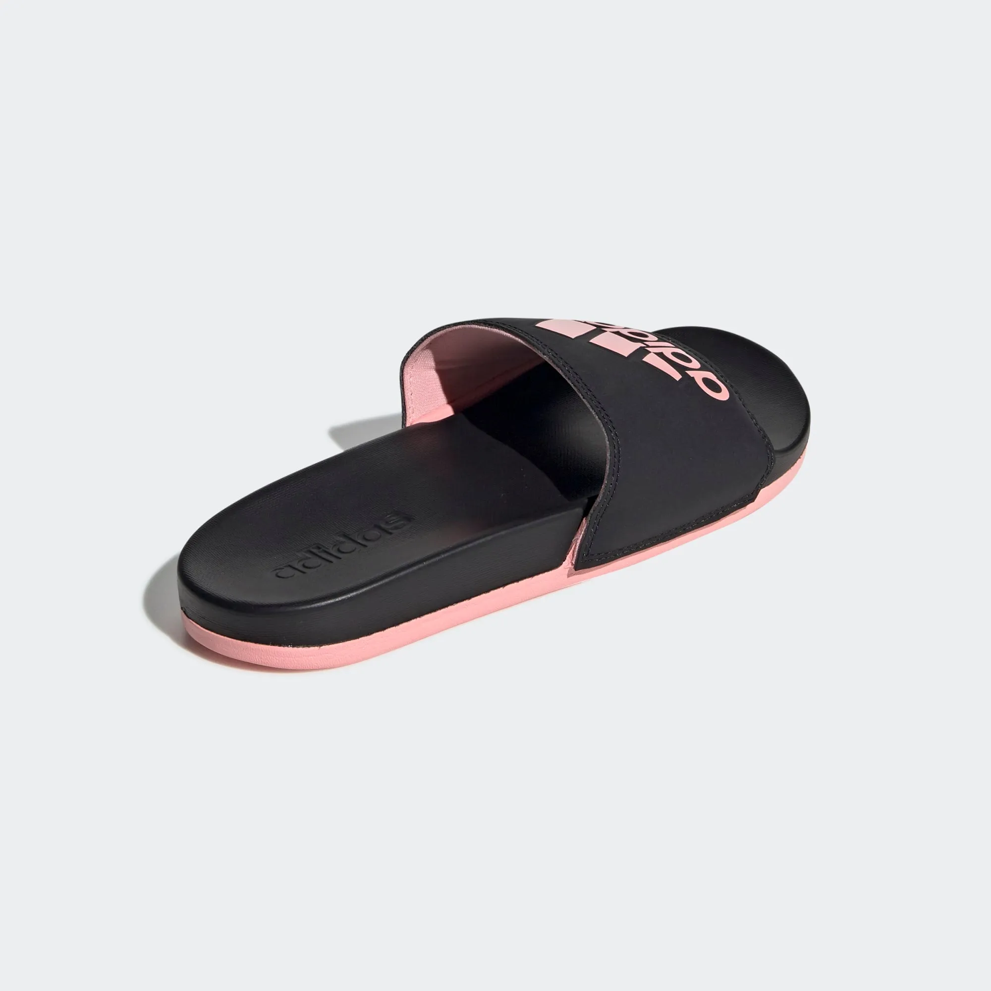 Adidas Adilette Cloudfoam Comfort 3 Stripe Logo "Black Pink" (EG1866)