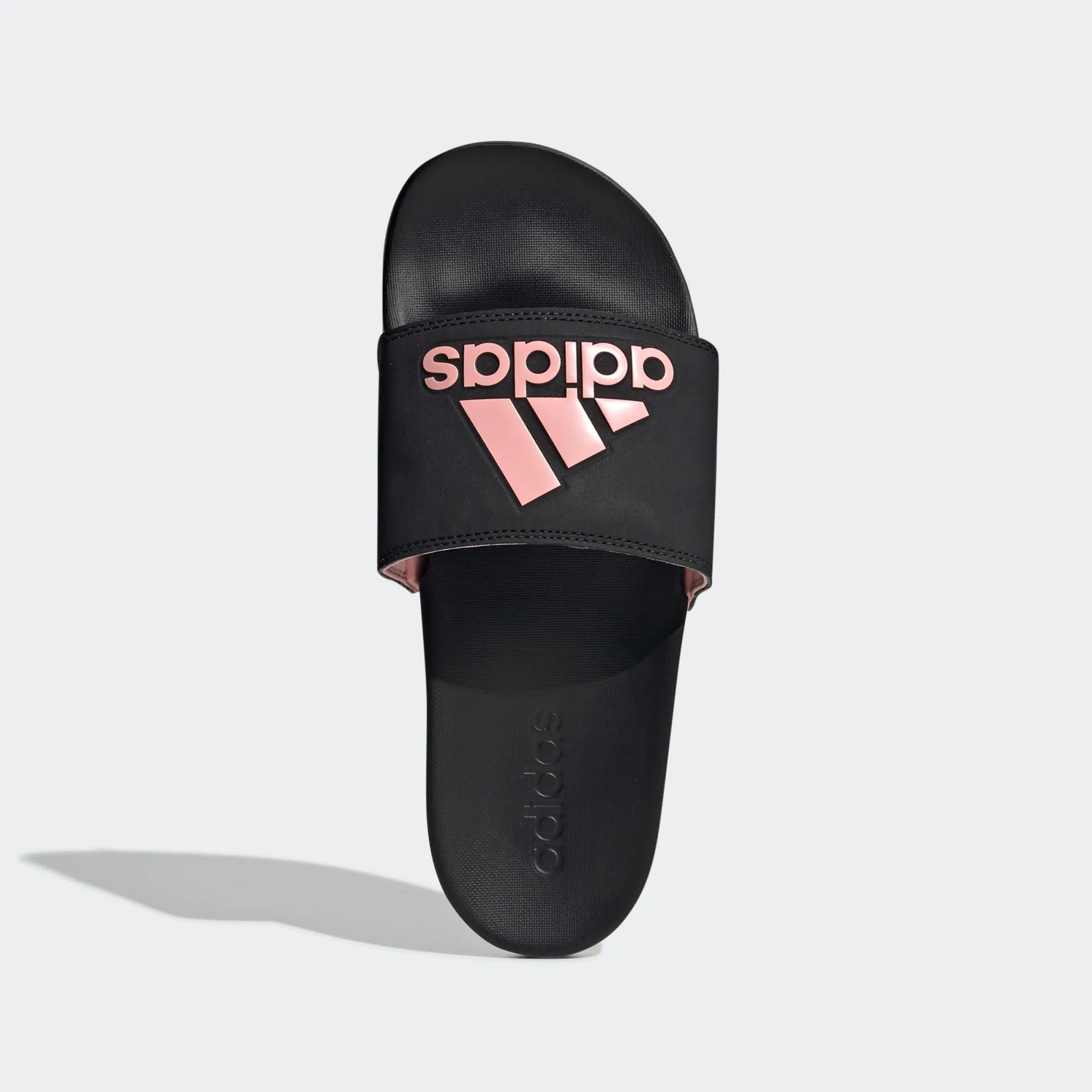 Adidas Adilette Cloudfoam Comfort 3 Stripe Logo "Black Pink" (EG1866)
