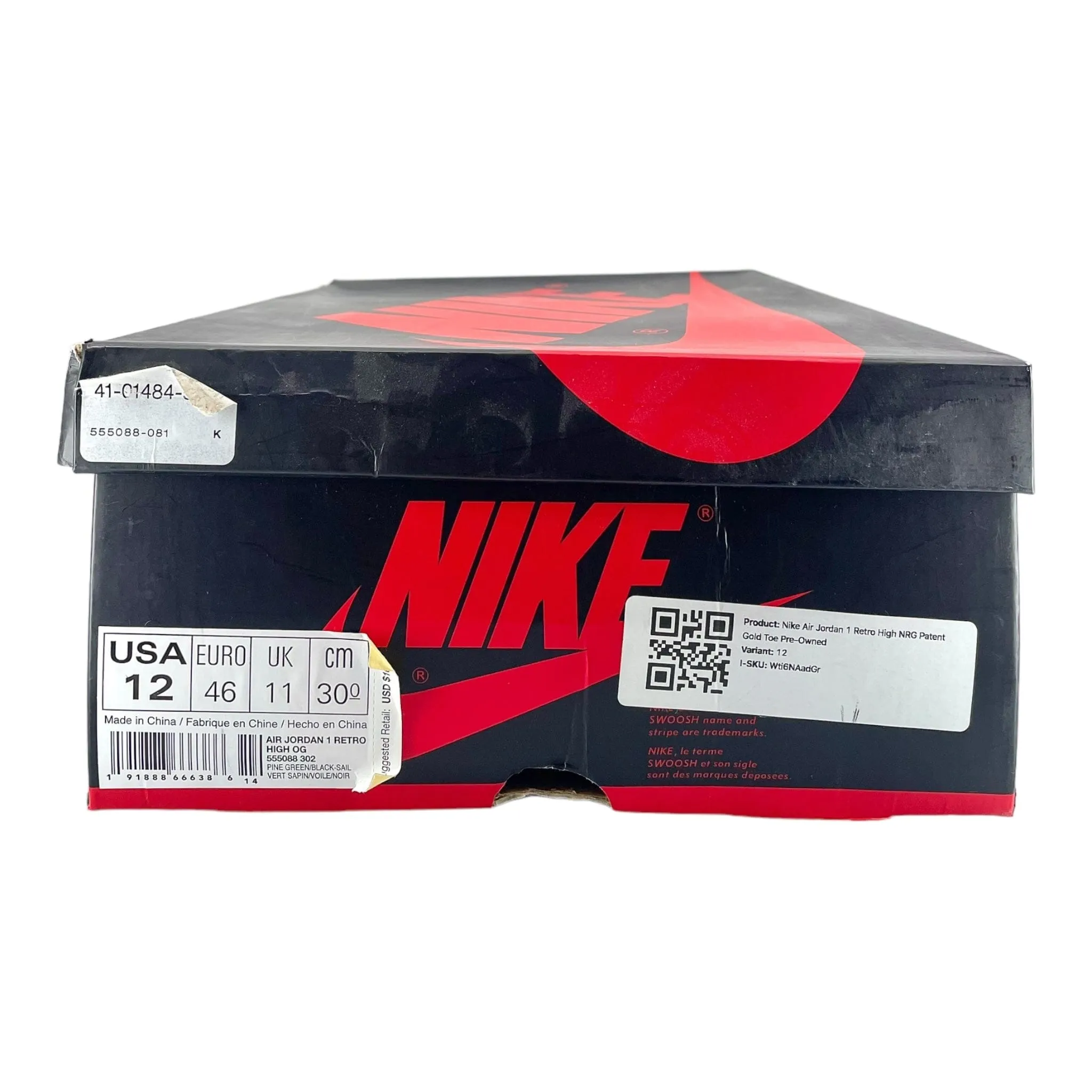 Air Jordan 1 Retro High NRG Patent Gold Toe Pre-Owned
