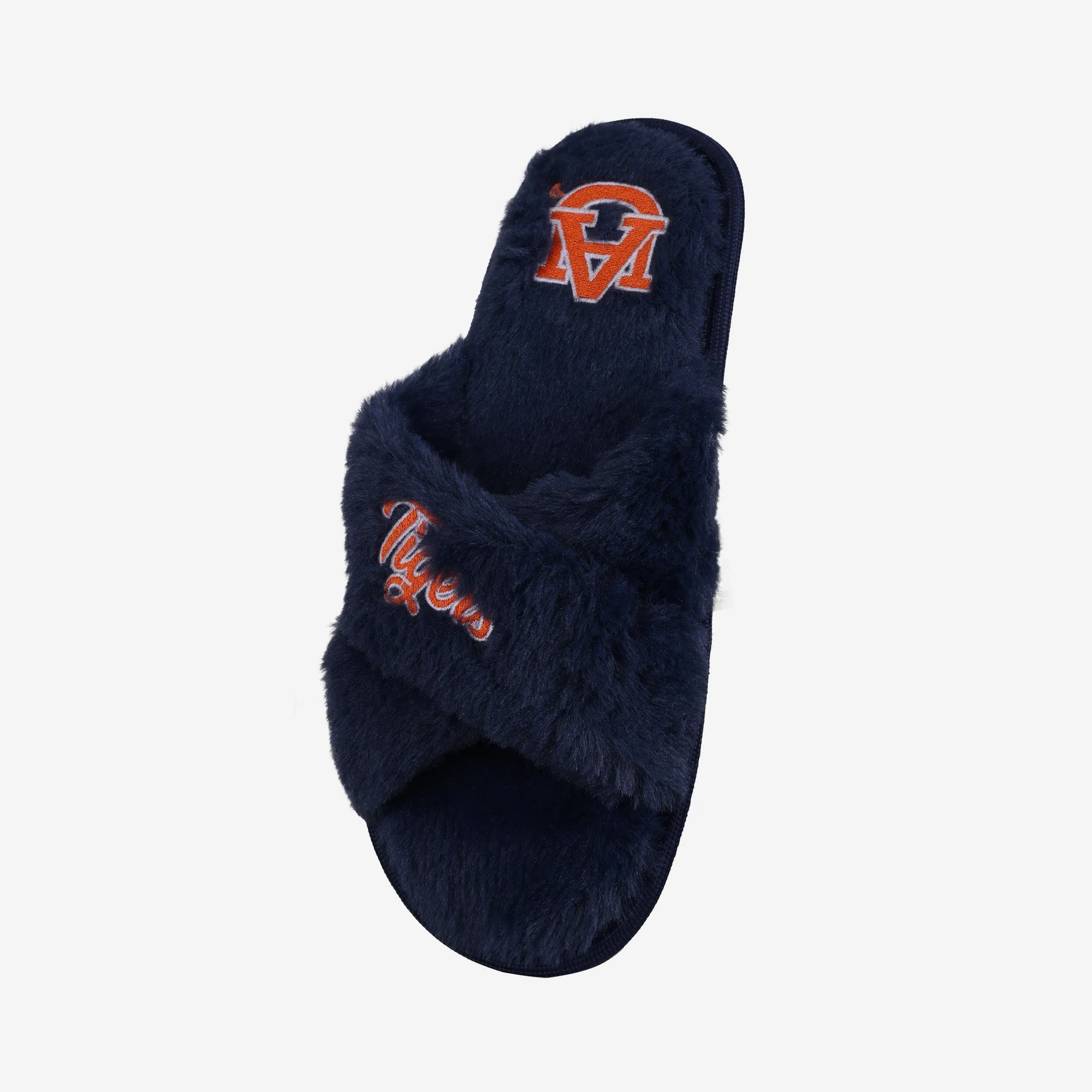Auburn Tigers Womens Script Wordmark Fur Cross Slide