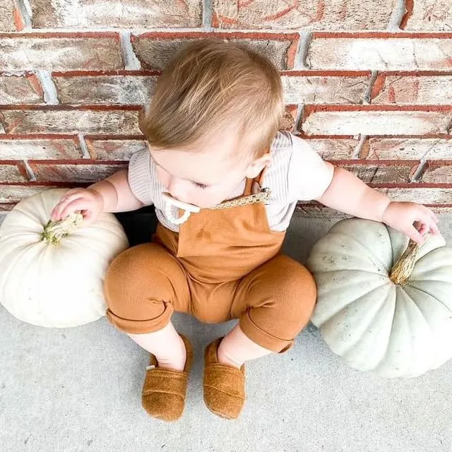 Baby Moccasins - Copper Felt