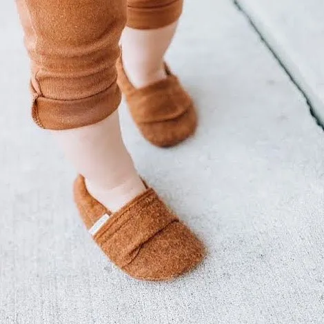 Baby Moccasins - Copper Felt