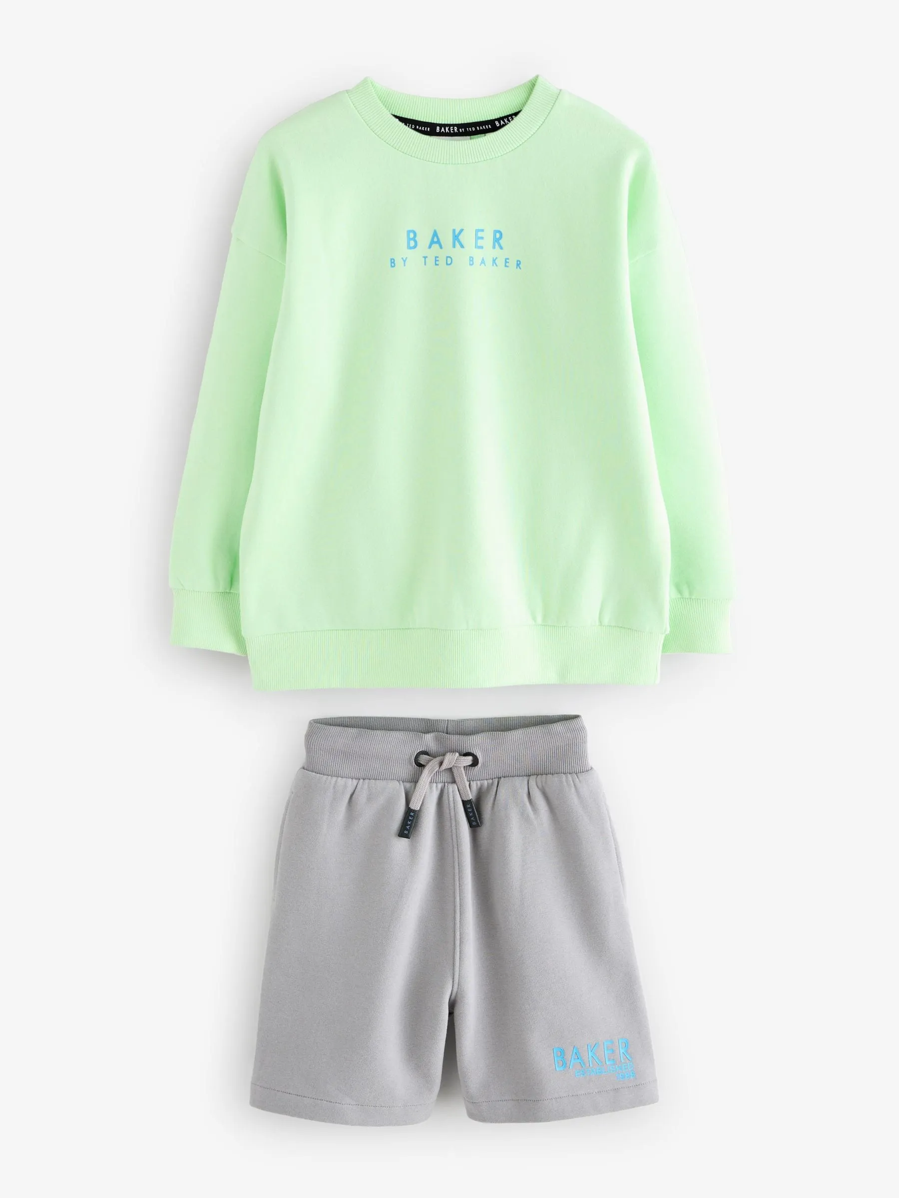 Baker by Ted Baker Lime Green Sweatshirt And Shorts Set