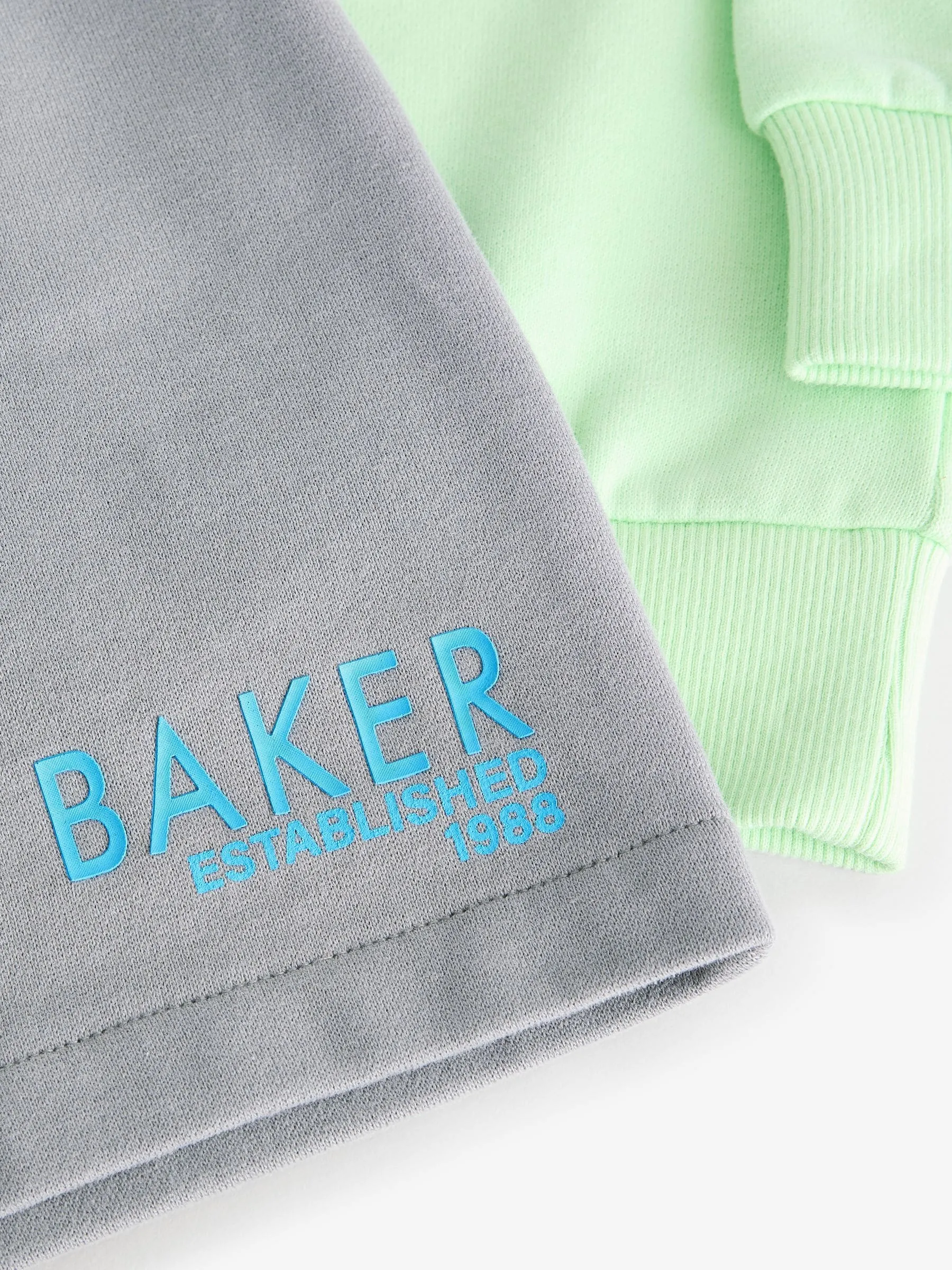Baker by Ted Baker Lime Green Sweatshirt And Shorts Set