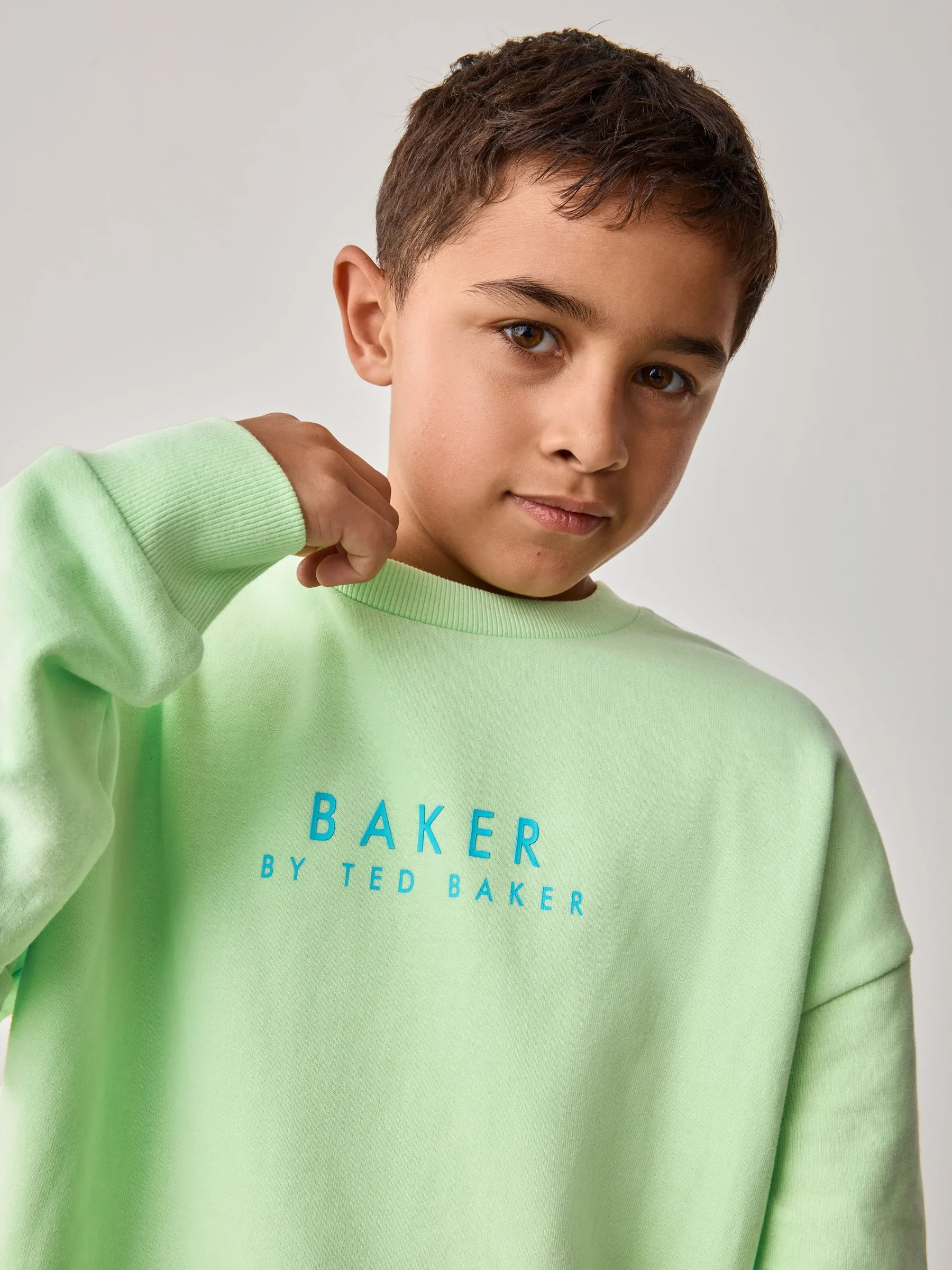 Baker by Ted Baker Lime Green Sweatshirt And Shorts Set