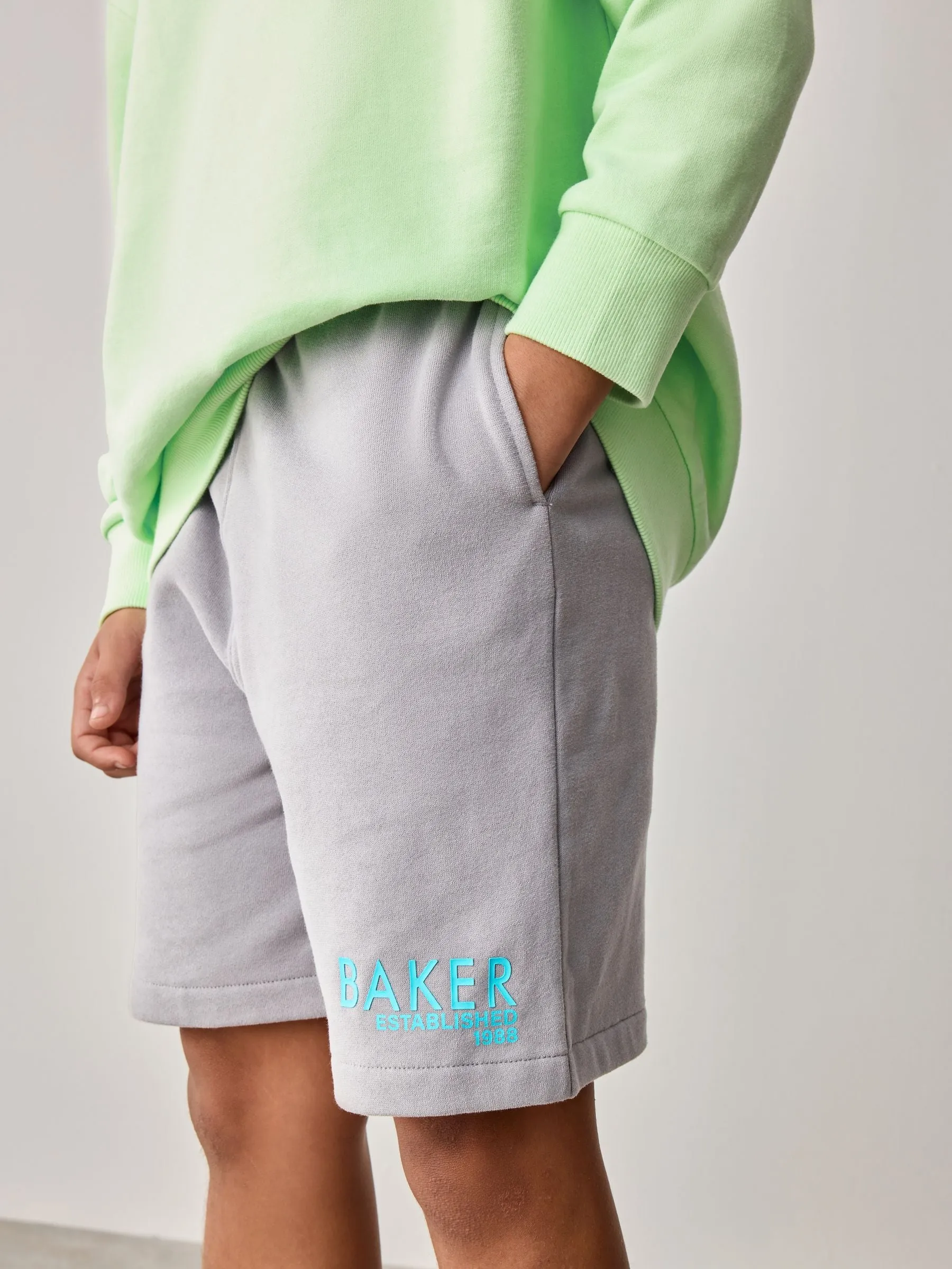 Baker by Ted Baker Lime Green Sweatshirt And Shorts Set