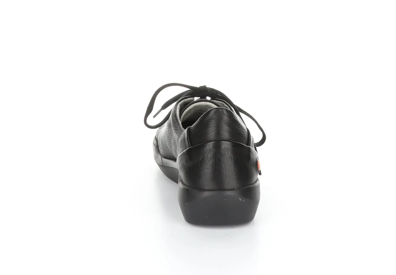 BAUK543SOF BLACK LEATHER Lace-up Trainers|BAUK543SOF Baskets �� Lacets in Noir