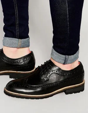 Bellfield Hannover Brogues In Black Leather