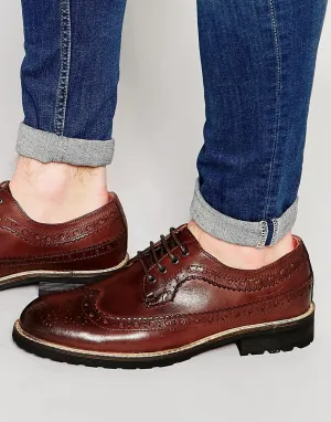 Bellfield Hannover Brogues In Brown Leather