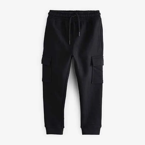 Black Cargo Cotton-Rich Joggers (3-12yrs)