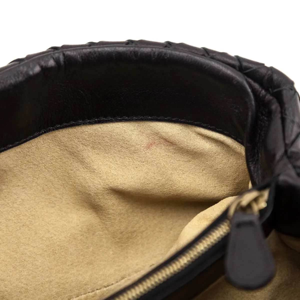 Bottega Veneta Black Nappa Intrecciato Flap Clutch