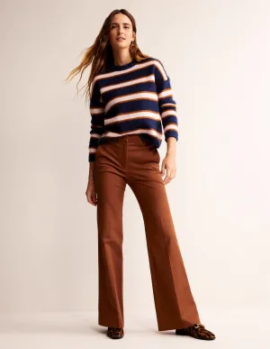 Brompton Bi-stretch Trousers-Cognac