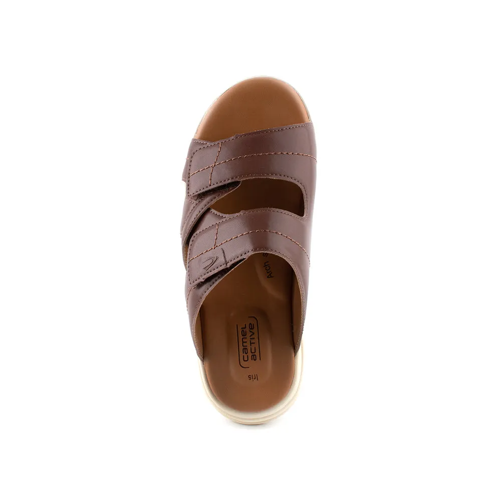 camel active Women Iris Comfort Slip-On Sandals -782404-DZ01SV-3-BROWN