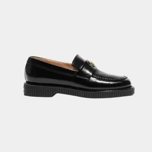 Chanel Moccasins Shiny Crumpled Calfskin  Black