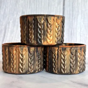 Chocolate Gold Remix MACRAME Tumbler Boot -fits 20-40oz