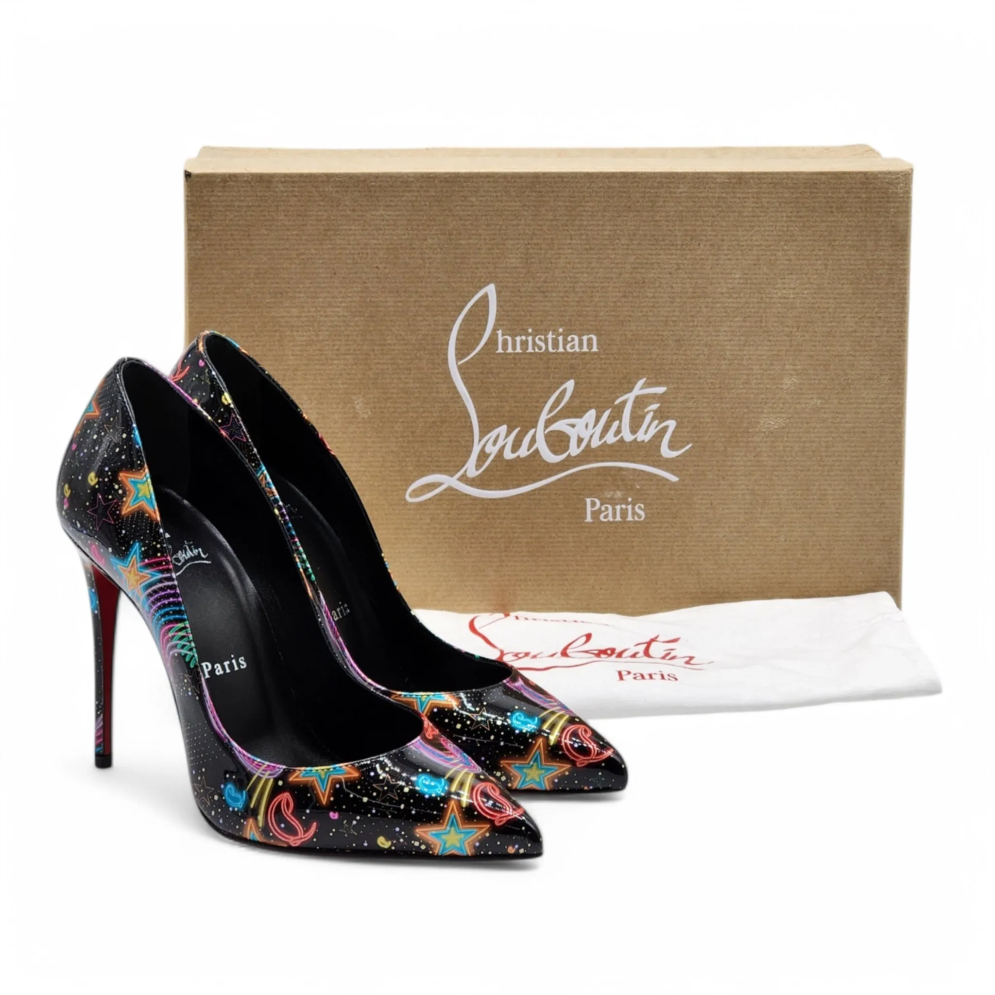 Christian Louboutin Viva Las Vegas Kate Pumps 100mm - Patent Leather - Black 37