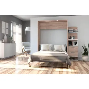 Cielo Full Murphy Wall Bed with Storage Cabinet (79W) - Available in 2 Colours