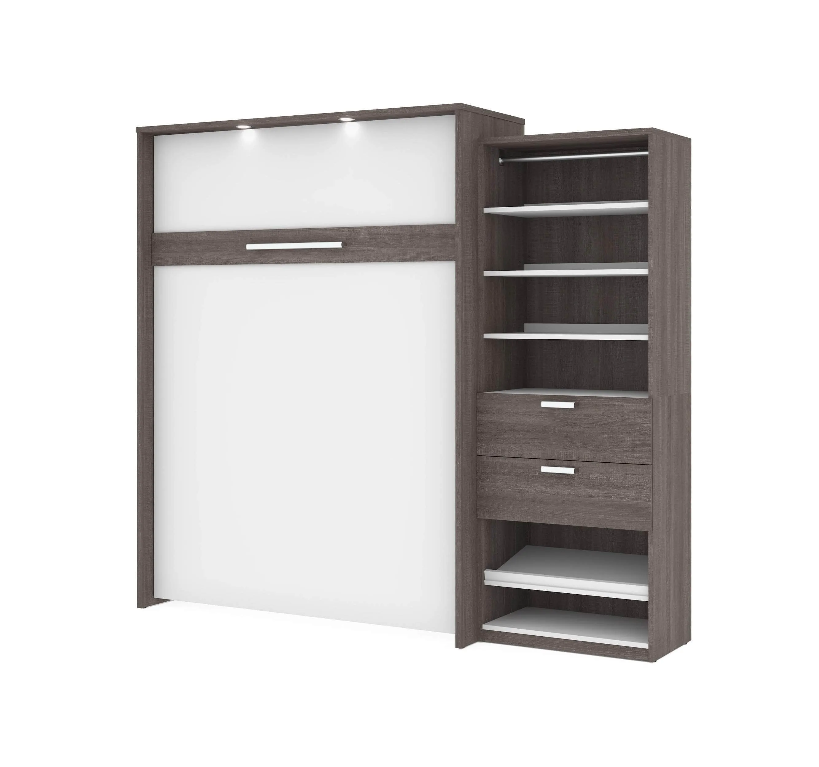 Cielo Queen Murphy Wall Bed and Storage Cabinet (95W) - Available in 2 Colours