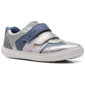 Clarks Girls Shoe Flash Web K. Denim Blue