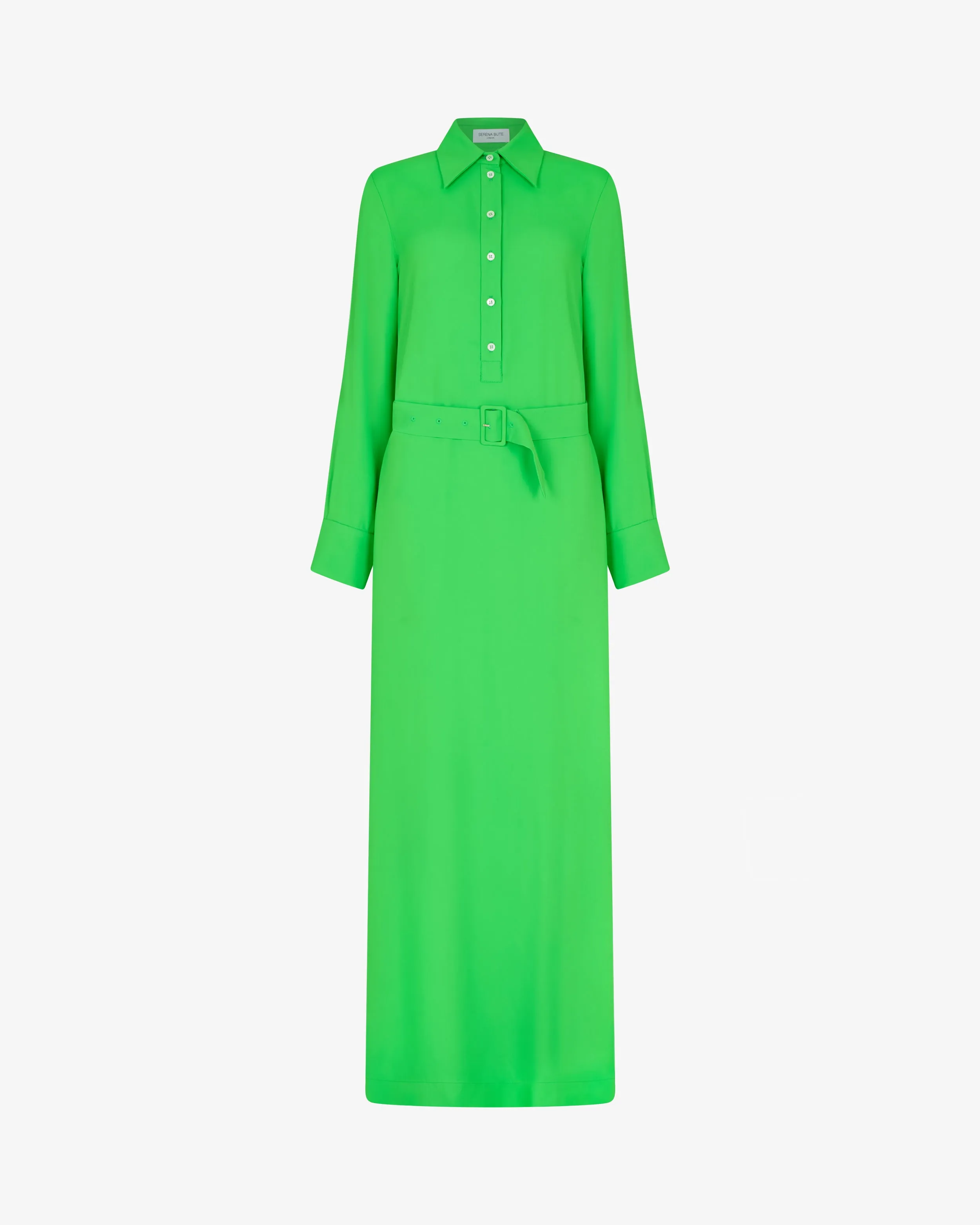 Classic Shirt Dress - Bright Green