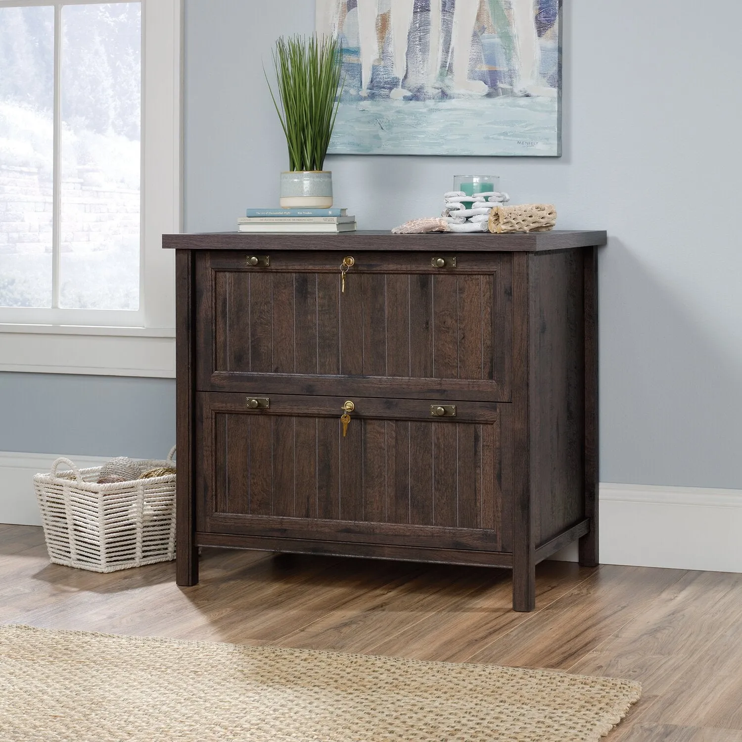 Darrington Filing Cabinet - Coffee Oak