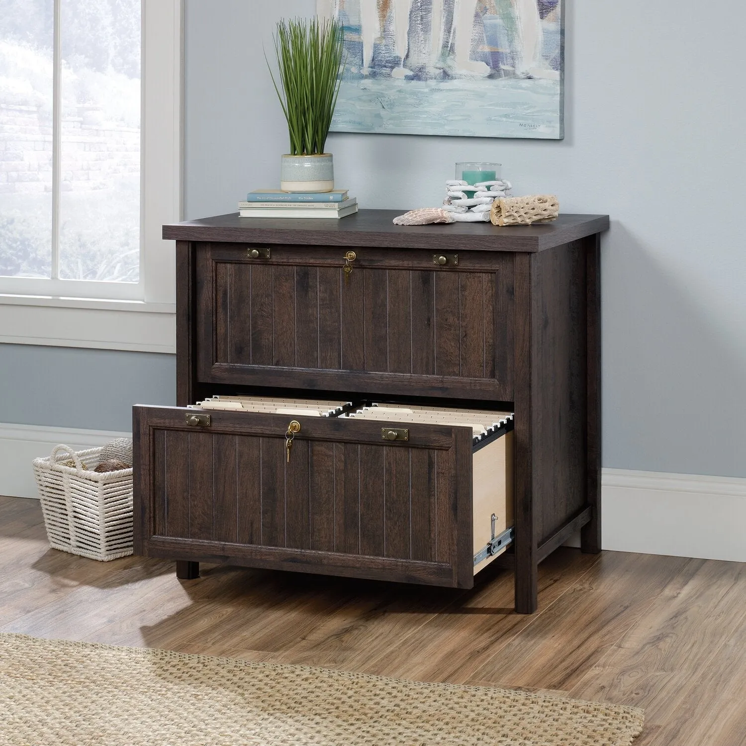 Darrington Filing Cabinet - Coffee Oak