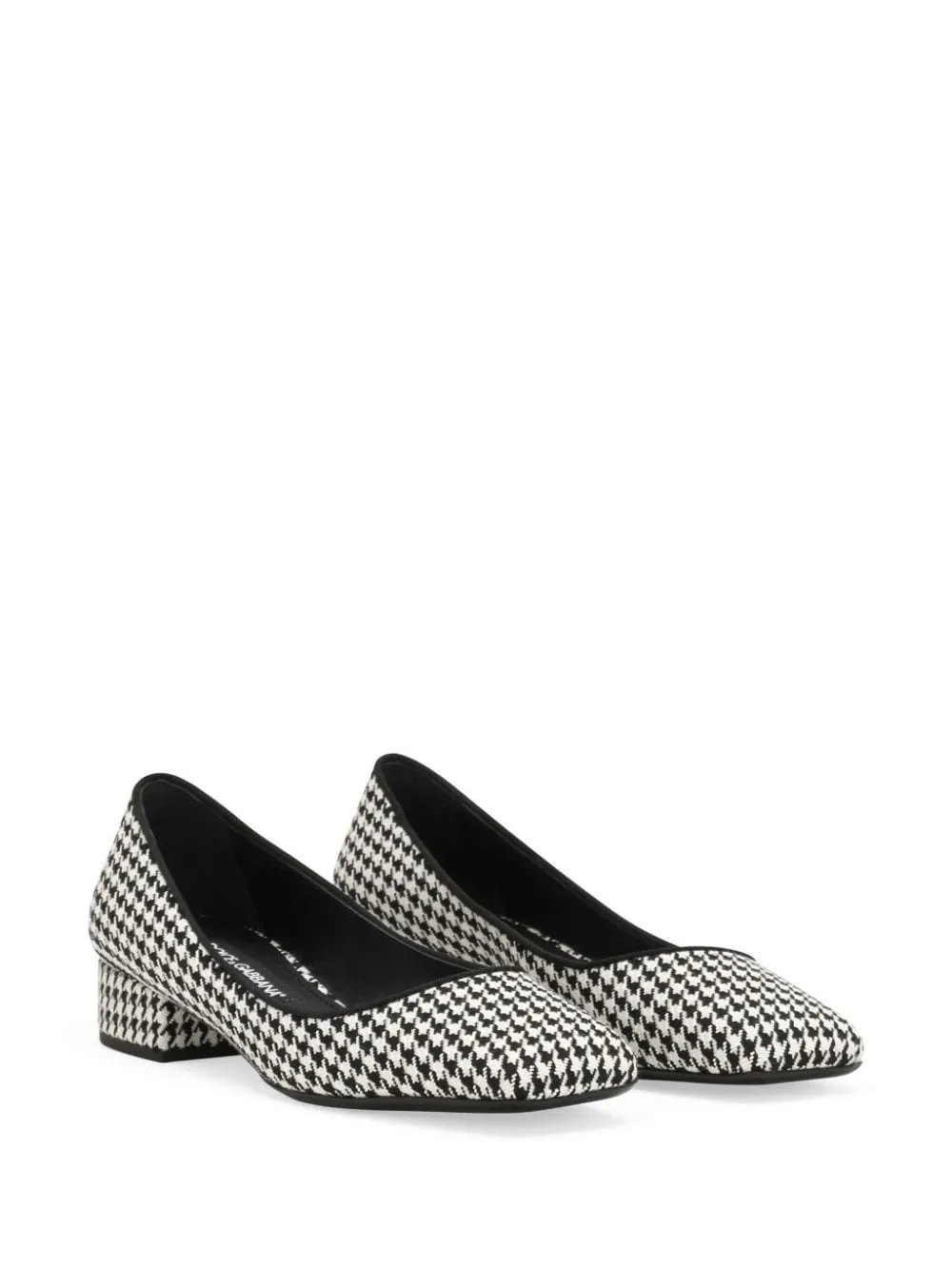 Dolce & Gabbana Houndstooth Fabric Pumps