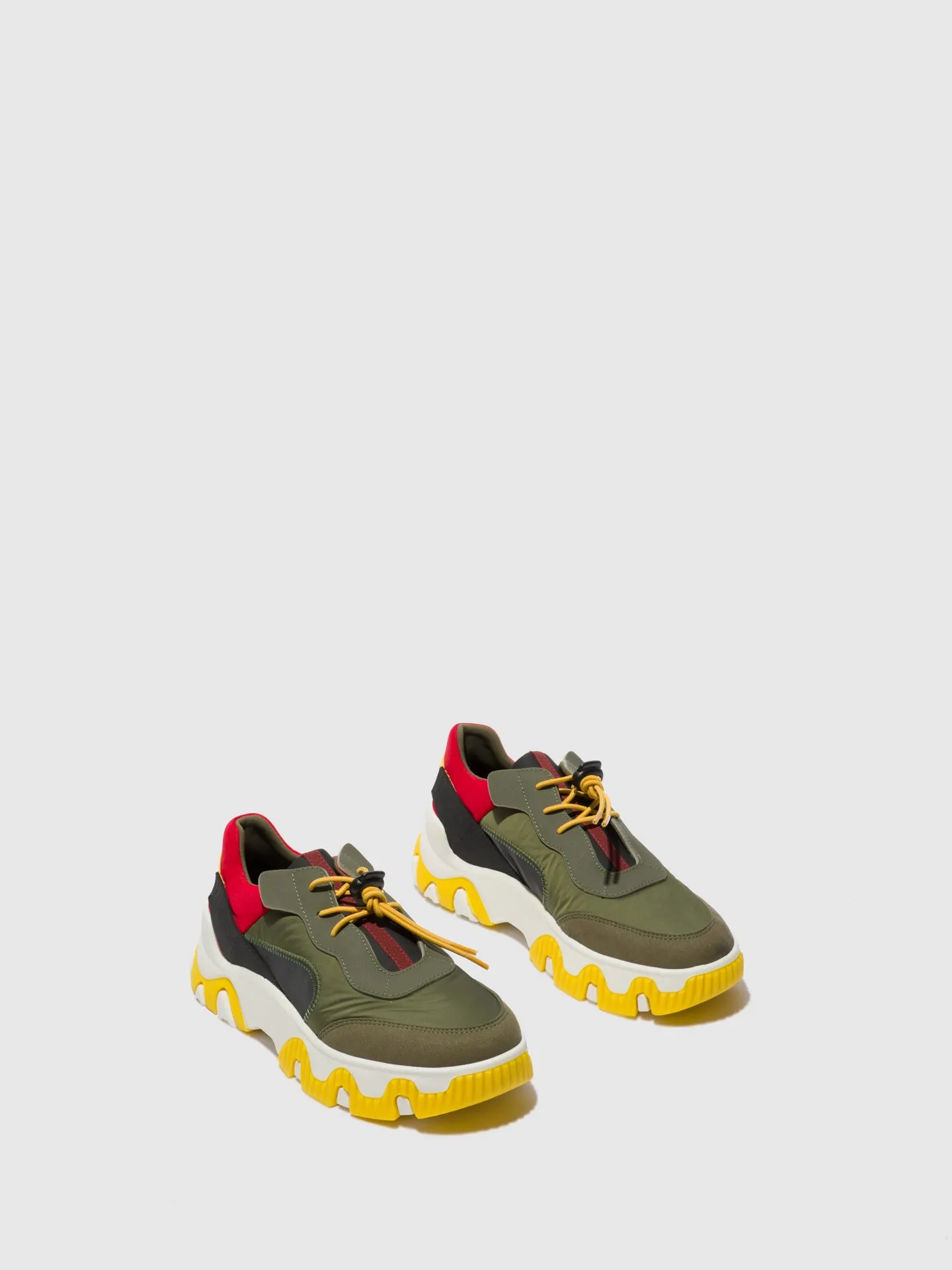 Elasticated Trainers FIAN634FLY MULTI KHAKI/RED/YELLOW