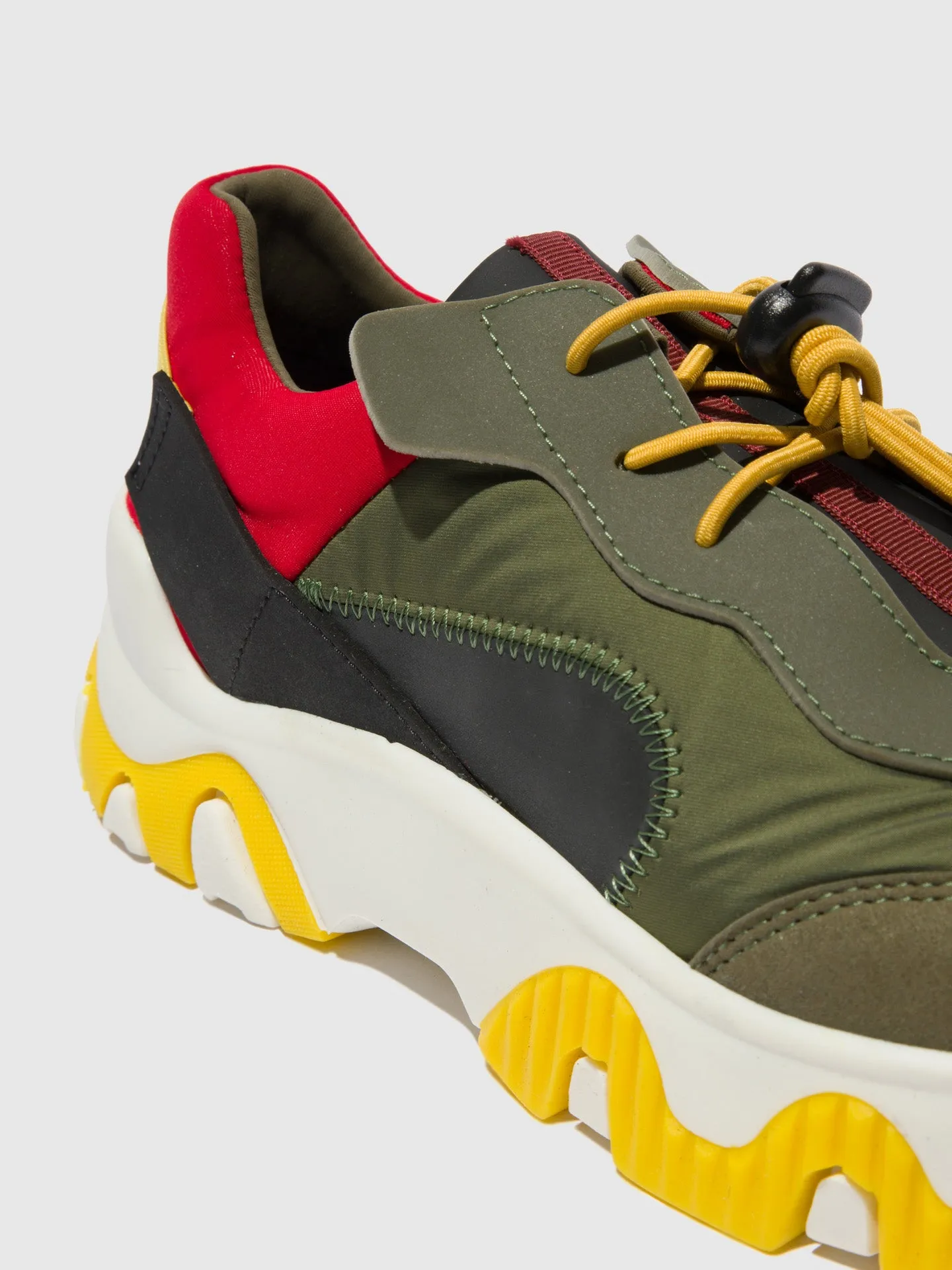 Elasticated Trainers FIAN634FLY MULTI KHAKI/RED/YELLOW