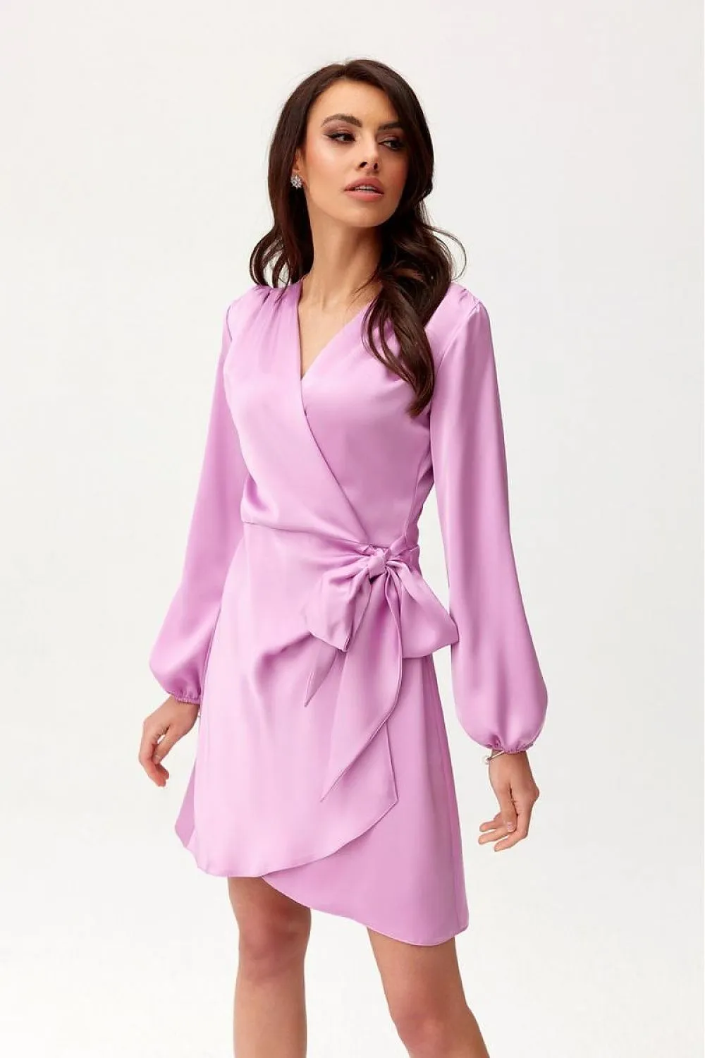 Extremely elegant wrap style short cocktail dress