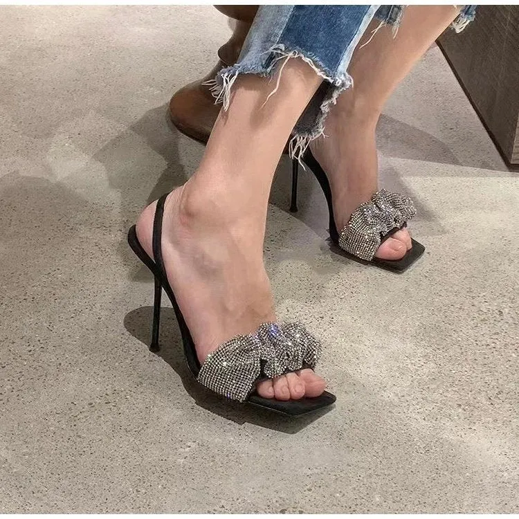 Fashion Women Sandals Open Toe Party Pumps Thin High Heels Elegant Nightclub Dress Shoes High Quality Sandals Pumps