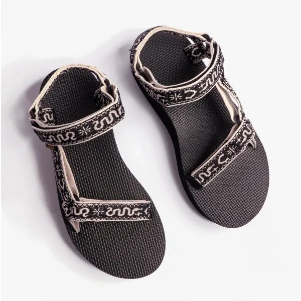 FLATFORM UNIVERSAL Ladies Sandals Bandana Black/ Birch
