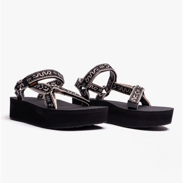 FLATFORM UNIVERSAL Ladies Sandals Bandana Black/ Birch