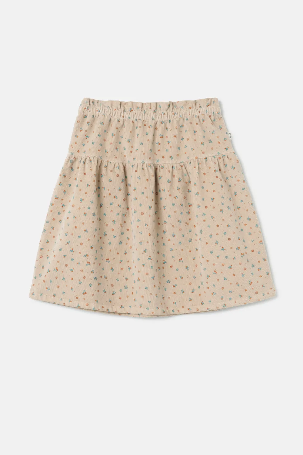 Floral Corduroy Skirt