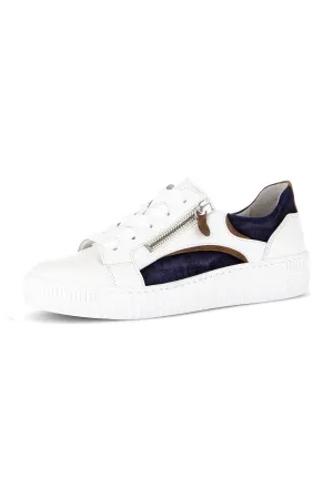 Gabor Wemo Trainer White Navy Leather 63.330.20