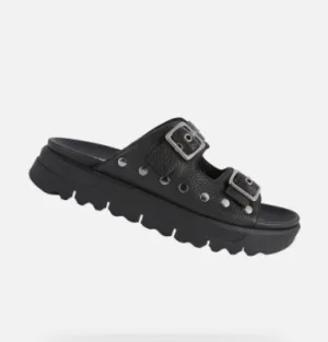 Geox Xand-A Black double buckle sandal