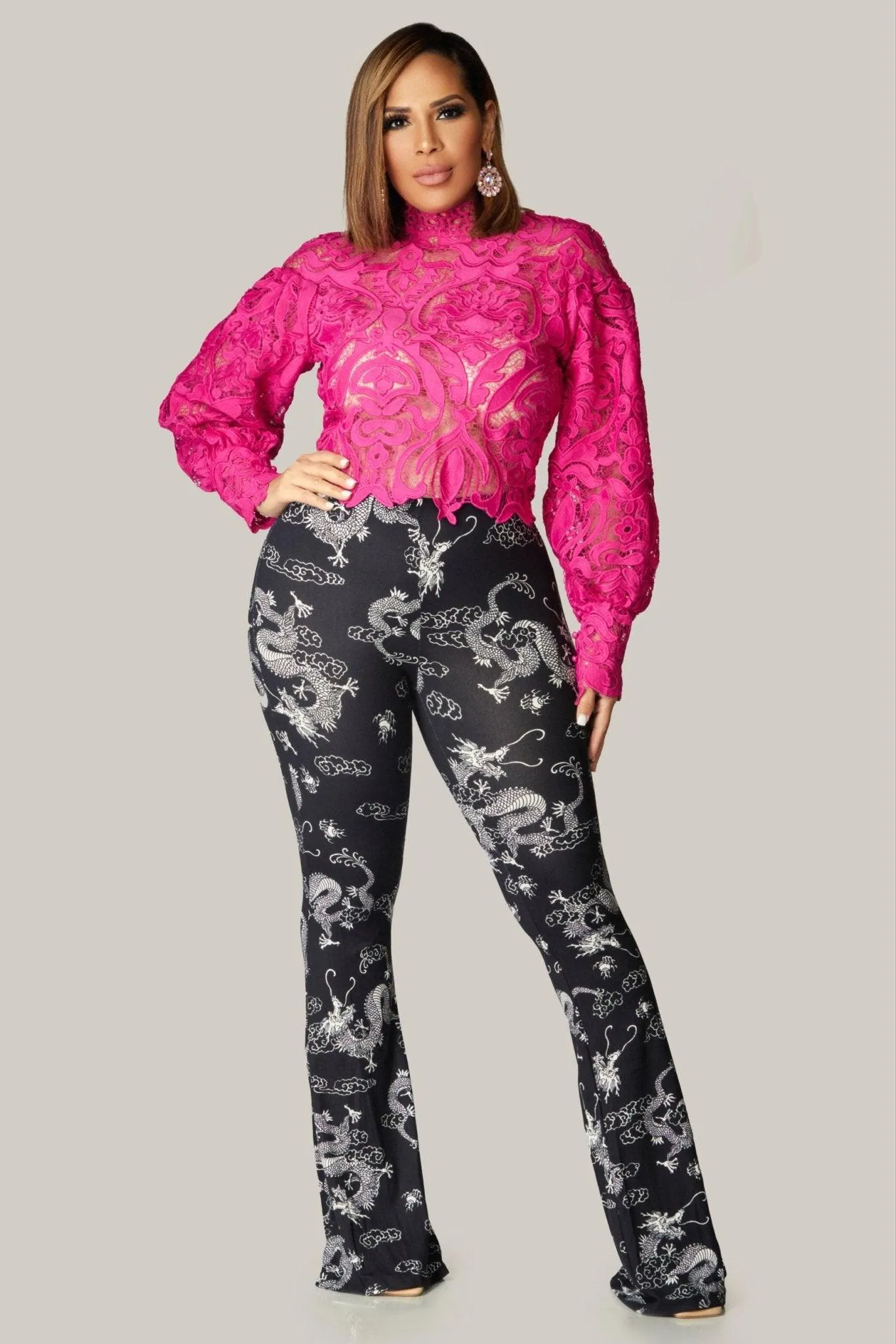 Grace Sophisticated Boutique Crochet Lace Blouse