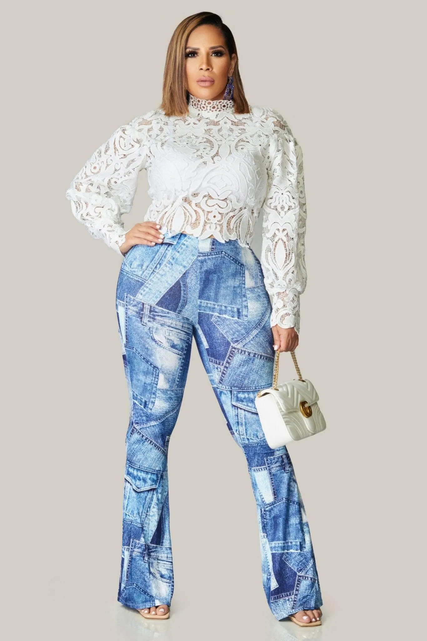 Grace Sophisticated Boutique Crochet Lace Blouse