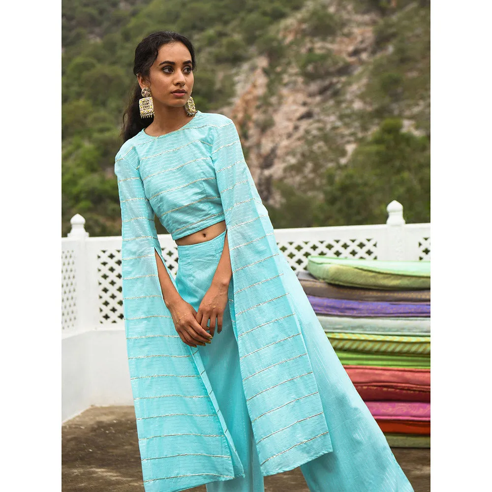 Gulaal Jayvee Blue Co-Ord (Set of 2)