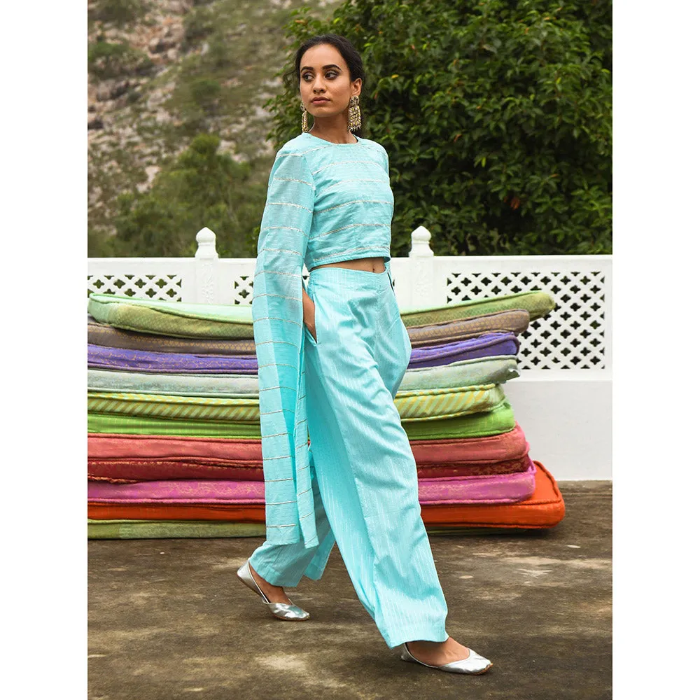 Gulaal Jayvee Blue Co-Ord (Set of 2)