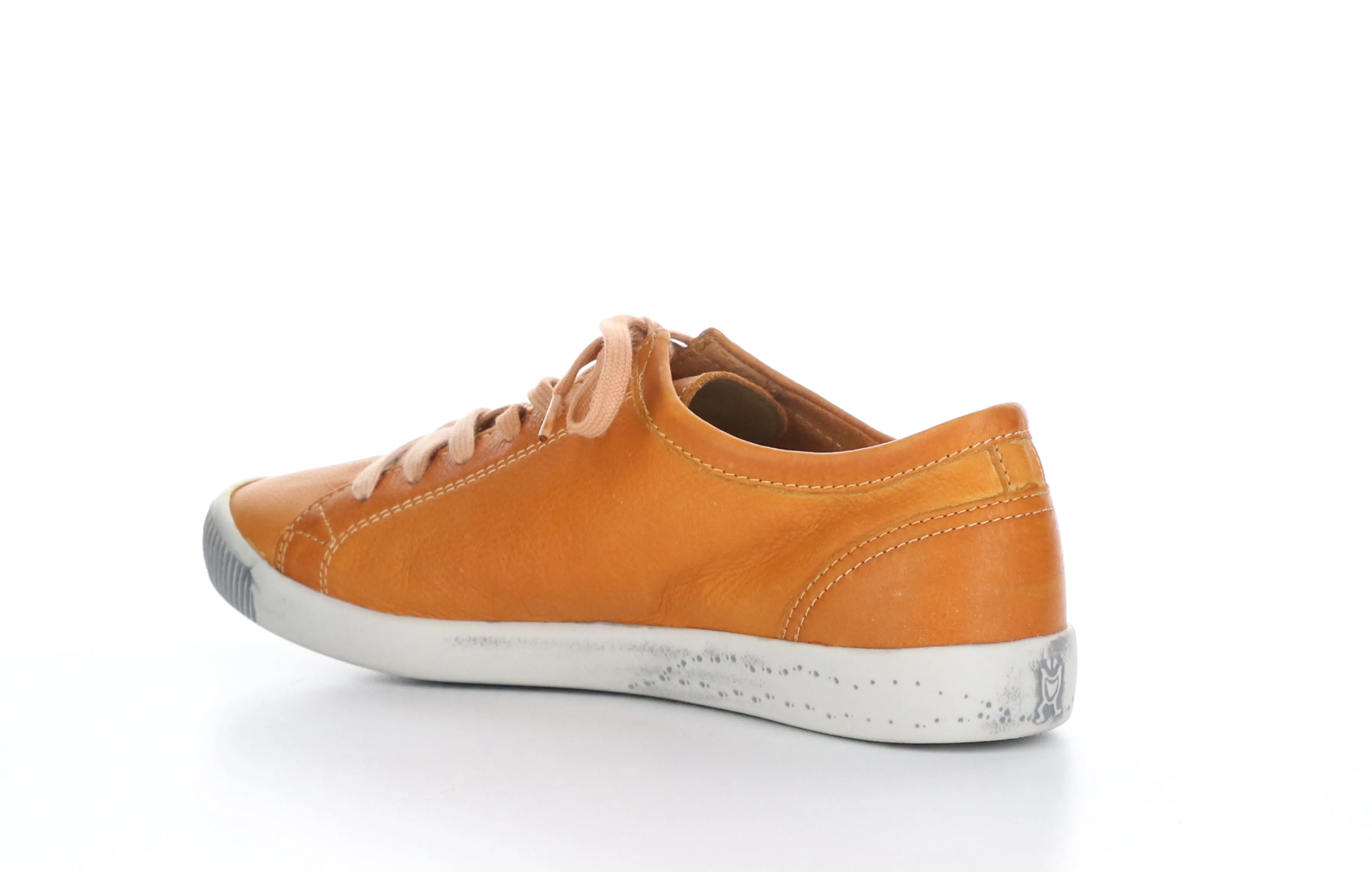 ISLA Washed Orange Lace-up Trainers