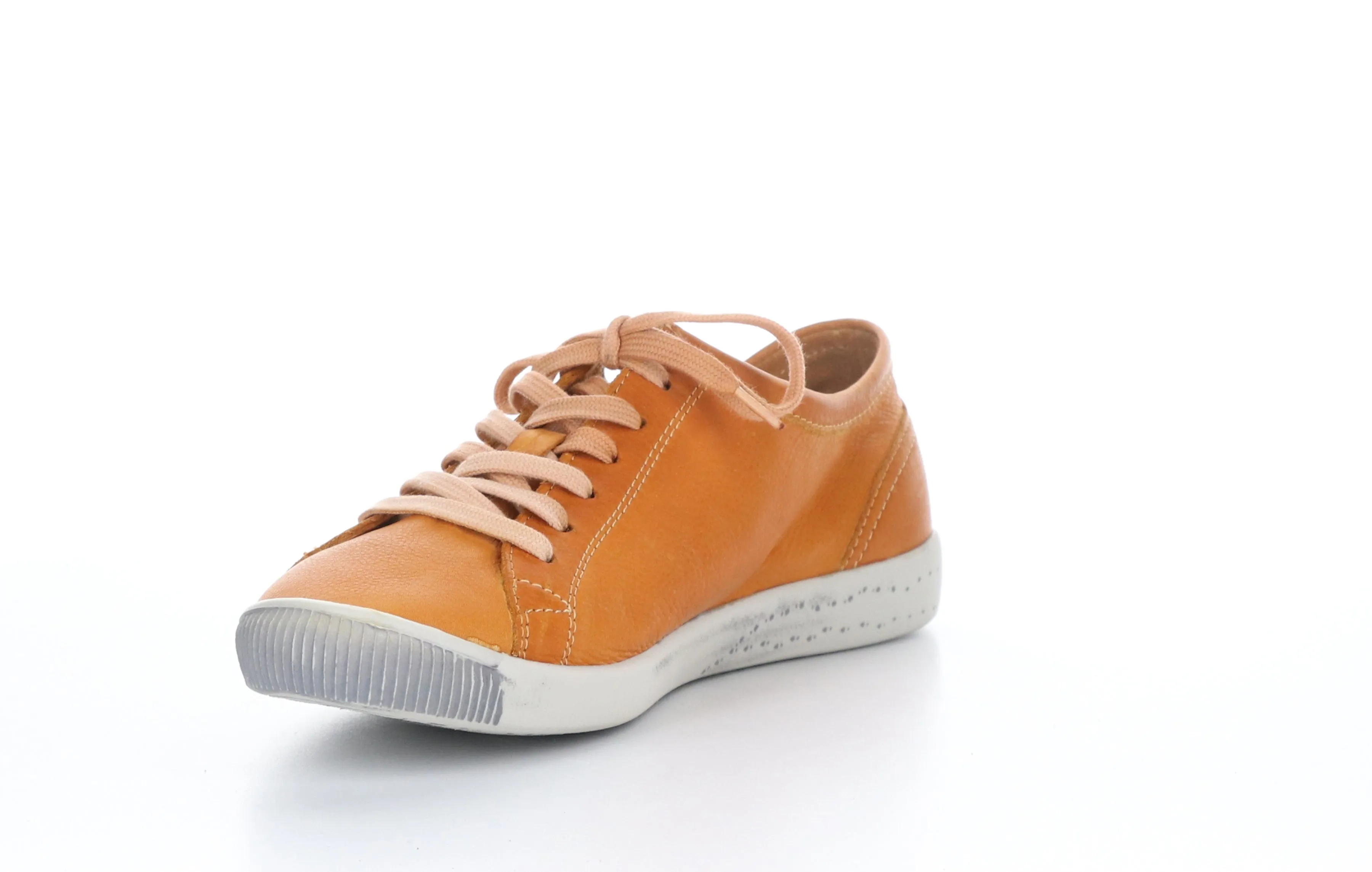 ISLA Washed Orange Lace-up Trainers