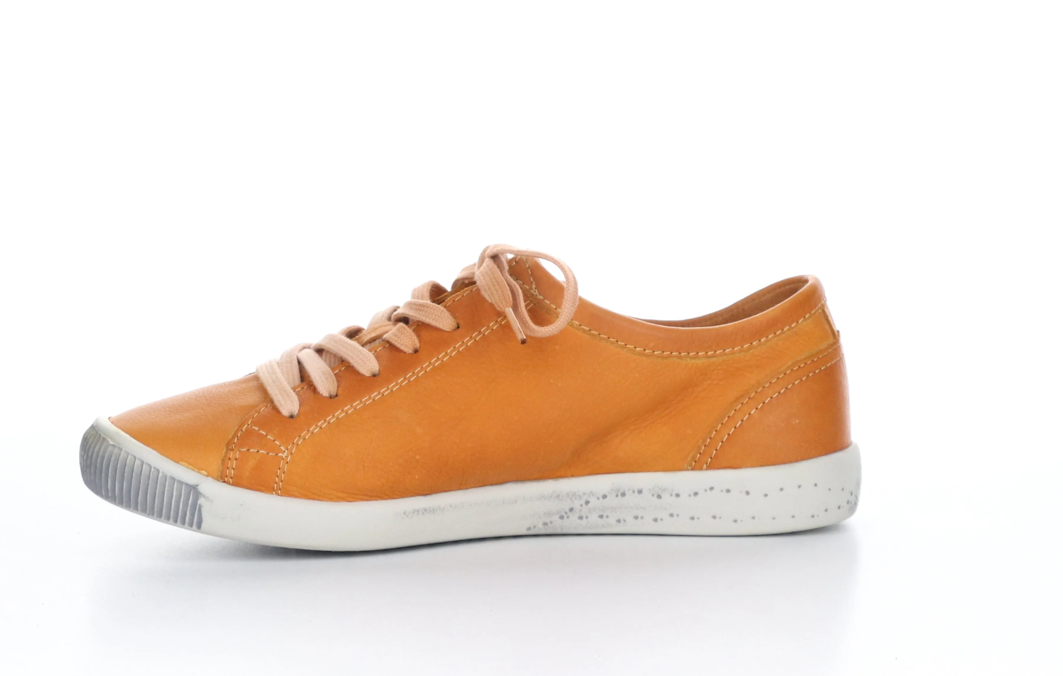 ISLA Washed Orange Lace-up Trainers