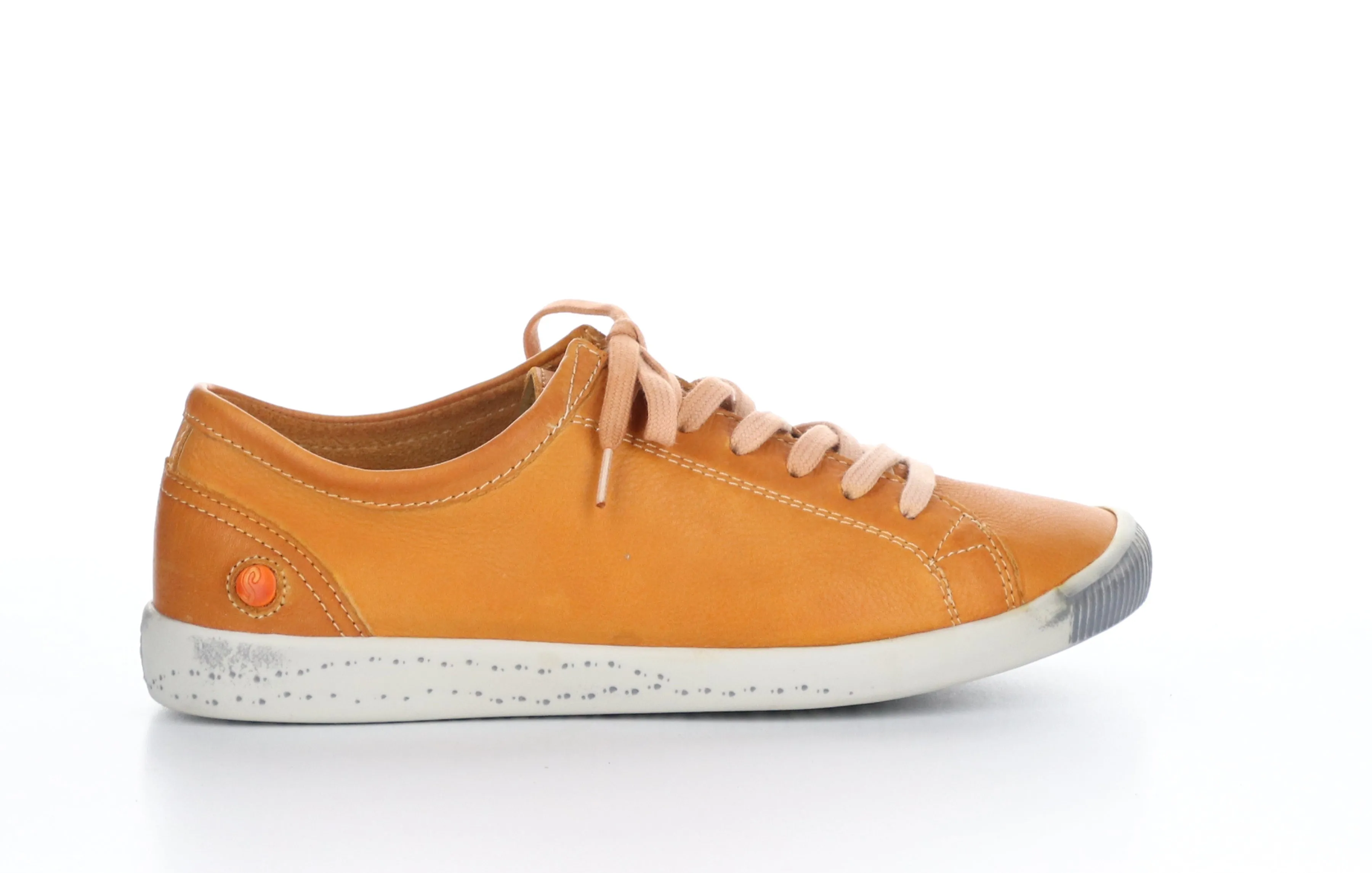 ISLA Washed Orange Lace-up Trainers