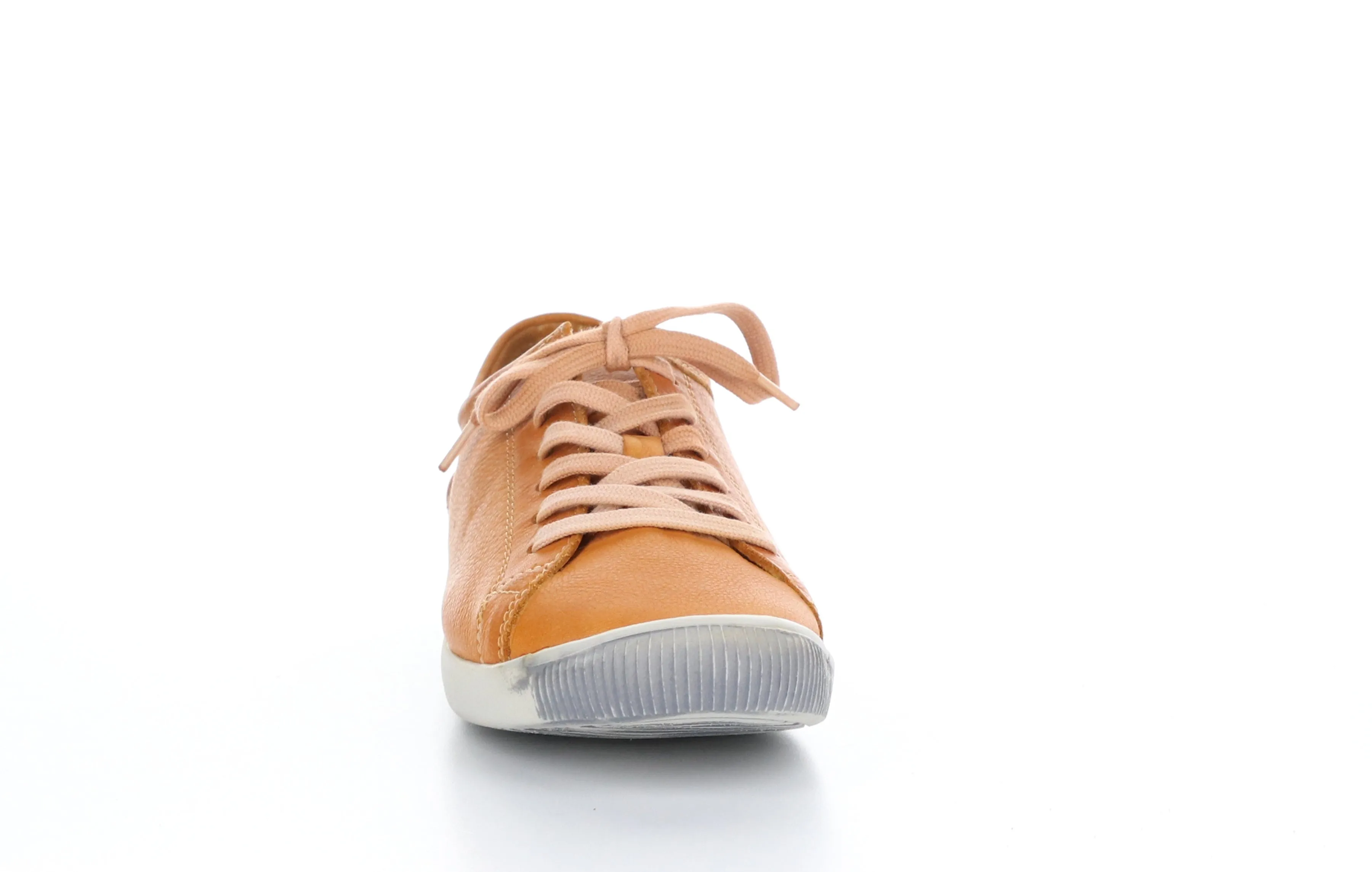 ISLA Washed Orange Lace-up Trainers